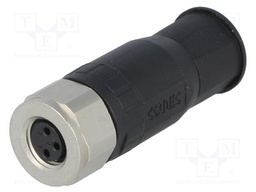 Connector: M8; female; PIN: 3; straight; for cable; plug