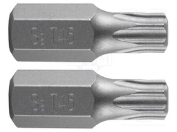 Screwdriver bit; Torx®; TX45; Overall len: 30mm; Mounting: 3/8"