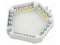 Screw terminals; polypropylene PP; grey; -25÷60°C; terminals: 20