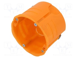 Enclosure: junction box; Ø: 68mm; plaster embedded; Kit: screws