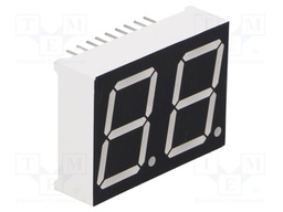 Display: LED; 7-segment; 20.32mm; 0.8"; No.char: 2; red; 11.6mcd