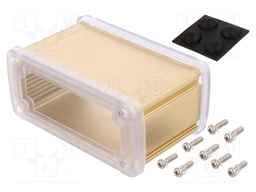Enclosure: multipurpose; X: 115.1mm; Y: 69mm; Z: 51.6mm; golden