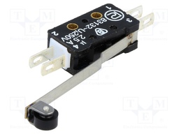 Microswitch SNAP ACTION; with lever (with roller); 2.5A/250VAC