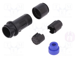 Connector: circular; plug; male; PIN: 10; w/o contacts; for cable