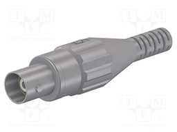 Connector: socket; BNC; grey; Connection: soldering; 5÷40°C; male