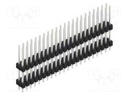 Connector: pin strips; pin header; male; PIN: 44; 2.54mm; THT; 2x22