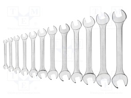 Wrench-set; spanner; Chrom-vanadium steel; double-sided; 12pcs.