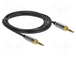 Cable; Jack 3.5mm 3pin plug,Jack 6,35mm 3pin plug,both sides