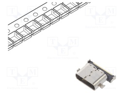 Socket; USB C; CX; on PCBs; SMT; PIN: 24; horizontal; USB 3.0