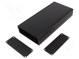 Enclosure: with panel; AKG; X: 105mm; Y: 220mm; Z: 38mm; aluminium