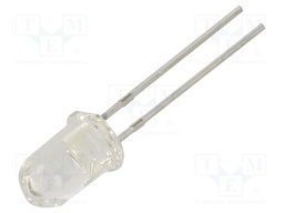 LED; yellow; 5mm; 410mcd; 10°; 2.4V