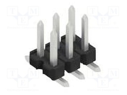 Connector: pin strips; pin header; male; PIN: 6; 2.54mm; SMT; 2x3
