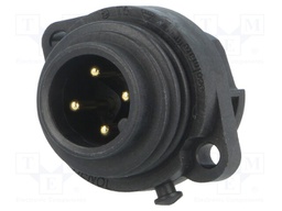 Connector: circular; socket; PIN: 4; male; screw terminal; 400V; 16A