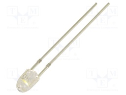 LED; white warm; 3mm; 8400mcd; 50°; Front: flat; 3000K; tower; THT