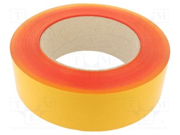 Tape: marking; red; L: 50m; W: 75mm; self-adhesive; PVC