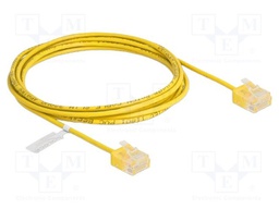 Patch cord; U/UTP; Cat: 6; RJ45 plug,both sides; 2m; PVC; yellow
