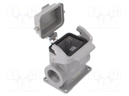 Enclosure: for rectangular connectors; Han; size 6B; with latch