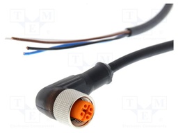 Connection lead; M12; PIN: 4; angled; 2m; PUR; female