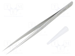 Tweezers; 140mm; for precision works; Blades: straight,narrowed