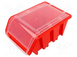 Container: cuvette; red; 230x160x120mm; TRUCK PLUS; BINEER