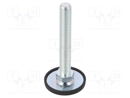 Foot of pin; without locknut,adjustable,with no-slip disk