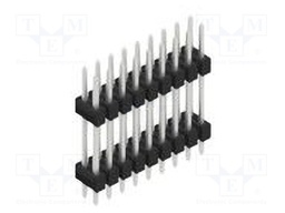 Connector: pin strips; pin header; male; PIN: 18; 2.54mm; THT; 2x9