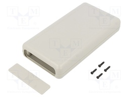 Enclosure: with panel; light grey