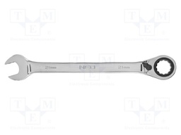 Wrench; combination spanner,with ratchet; 21mm; with switch