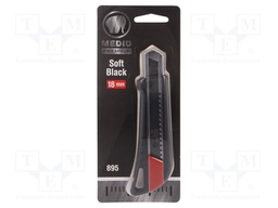 Knife; Features: locked blade; 18mm; Handle material: ABS