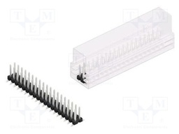 Connector: pin strips; pin header; male; PIN: 38; 2.54mm; SMT; 2x19