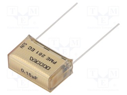 Capacitor: paper; 150nF; 300VAC; 20.3mm; ±10%; THT; Series: PME261