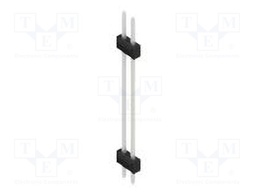 Connector: pin strips; pin header; male; PIN: 2; 2.54mm; THT; 2x1