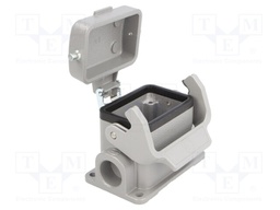 Enclosure: for rectangular connectors; Han; size 6B; with latch