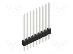 Connector: pin strips; pin header; male; PIN: 9; 1.27mm; THT; 1x9