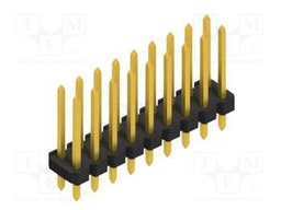 Connector: pin strips; pin header; male; PIN: 18; 2.54mm; THT; 2x9