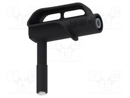 Adapter; 4A; black; Socket size: 4mm; Plating: nickel plated; MGP