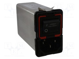 Connector: AC supply; socket; male; 6A; 250VAC; -25÷85°C; FN9299