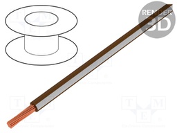 Wire; X05V-K; stranded; Cu; 0.75mm2; brown-white; PVC; 300/500V