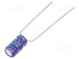 Capacitor: electrolytic; THT; 33uF; 10VDC; Ø4x7mm; Pitch: 5mm; ±20%