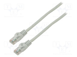 Patch cord; U/UTP; 6; stranded; Cu; LSZH; grey; 1m; 26AWG; Cores: 8