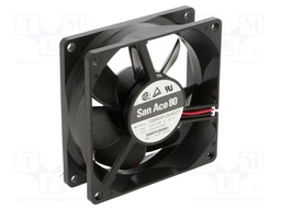 Fan: DC; axial; 12VDC; 80x80x25mm; 90m3/h; 40dBA; ball bearing