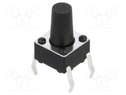 Microswitch TACT; SPST; Pos: 2; 0.05A/12VDC; THT; 2.45N; 6x6x3.5mm