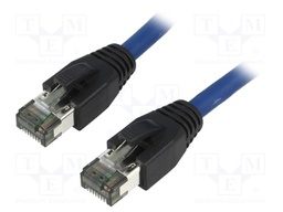 Patch cord; S/FTP; Cat 8.1; stranded; Cu; LSZH; blue; 15m; 26AWG