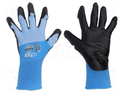 Protective gloves; Size: 10,XL; blue; nitryl,polyester; Bee-Tough