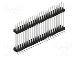 Connector: pin strips; pin header; male; PIN: 44; 2.54mm; SMT; 2x22