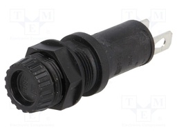 Fuse holder; cylindrical fuses; 5x20mm; 10A; Mounting: on panel