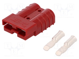 Plug; wire-wire; SB50; hermaphrodite; PIN: 2; for cable; crimped