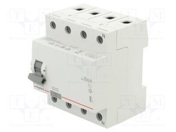 RCD breaker; Inom: 25A; Ires: 30mA; Max surge current: 250A; 400VAC