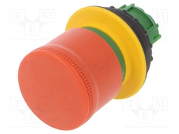 Switch: emergency stop; Stabl.pos: 2; 22mm; red; Illumin: none; IP66
