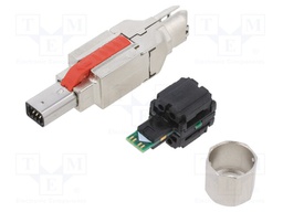 Plug; Mini I/O Type 1 (D); PIN: 4; Cat: 5e; shielded; Layout: 8p4c
